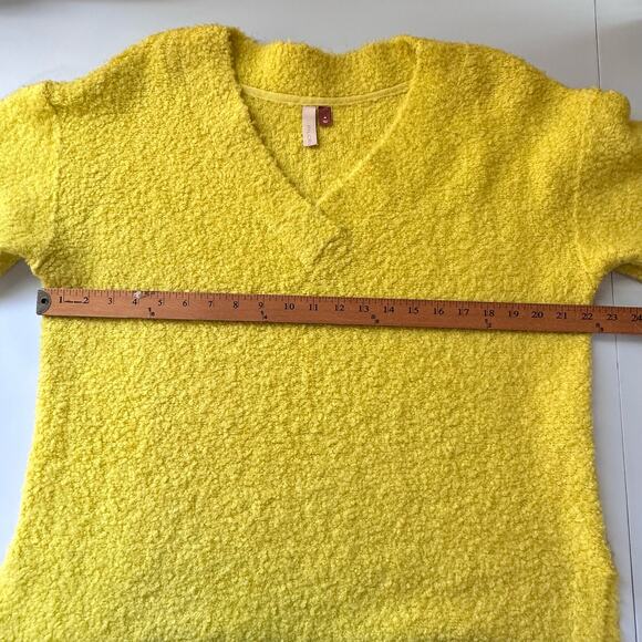 Pilcro Anthropologie Sweater Womens Medium Yellow Oversized Wool Cozy Chunky - Picture 10 of 13